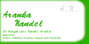 aranka mandel business card